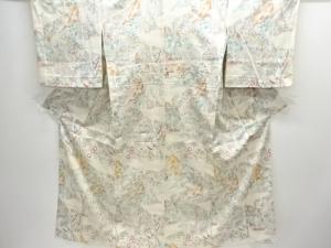 誰が袖模様単衣小紋着物